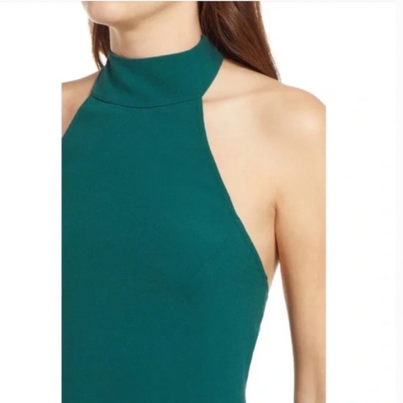 NWT The Reformation Felippa emerald green halter dress - Picture 4 of 12